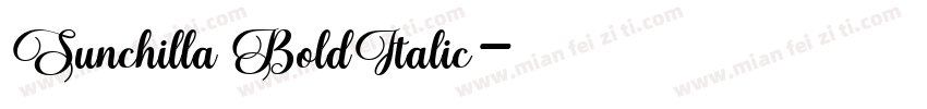 Sunchilla BoldItalic字体转换